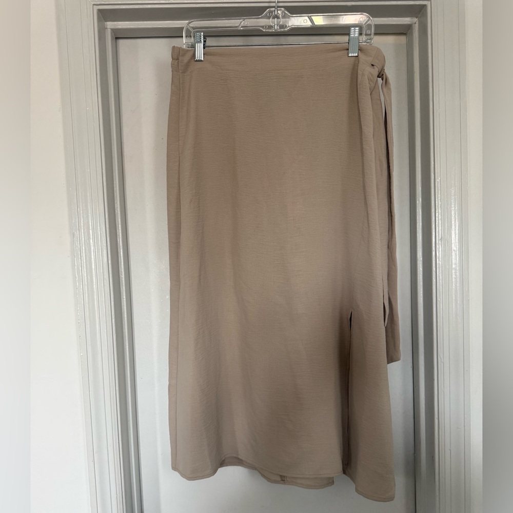 Beige Midi Skirt